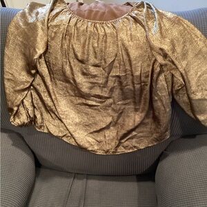 Gold Metallic Women's Top